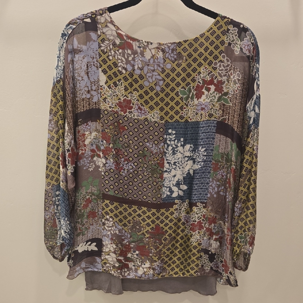 Lola Multicolor Patchwork Blouse - image 5
